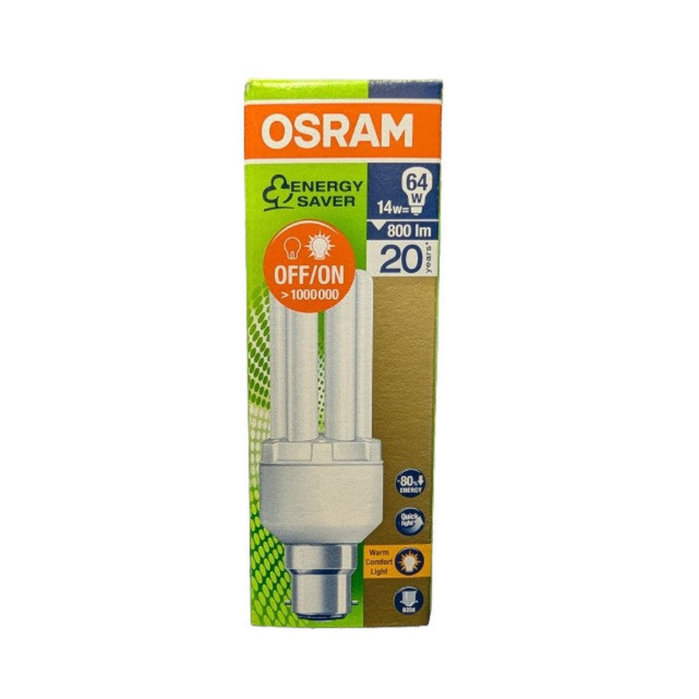 Osram Dulux 14w = 64w b22d Intelligent 800lm Energy Saving Lamps Warm Comfort