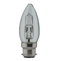B22d 18w = 20w Osram Halogen ECO Candle  170lm Classic White 240v 2000h Dimmable