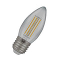 2 x ES E27 4.2w Clear Crompton LED Candle Bulb Non-Dimmable 2700k Warm White