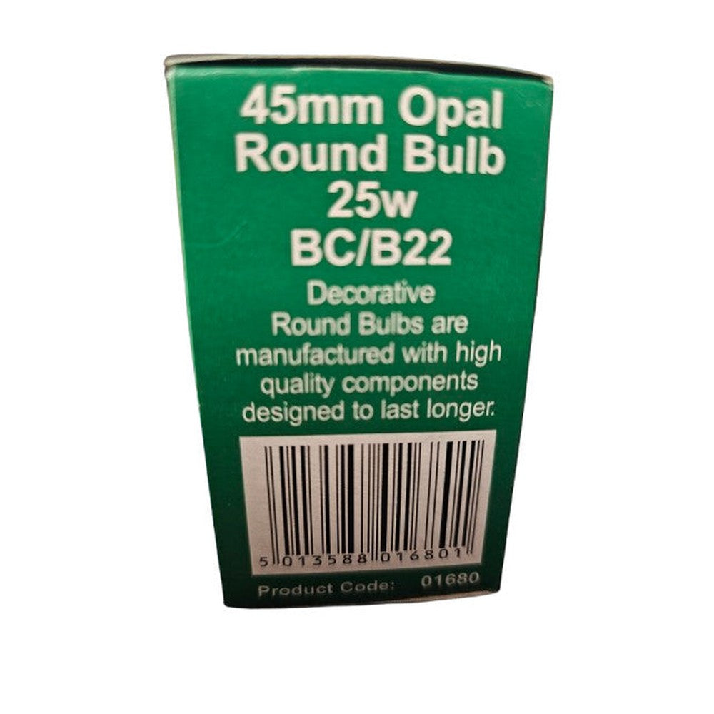 Pack of 10 BELL Opal Round Light Bulb, 25w, B22