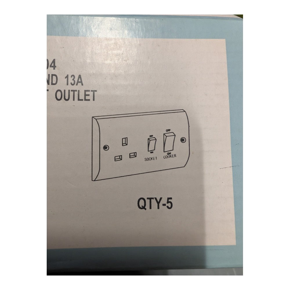 Click Mode CMA204 45A DP Cooker 13A Switched Control Unit with Red Rocker White