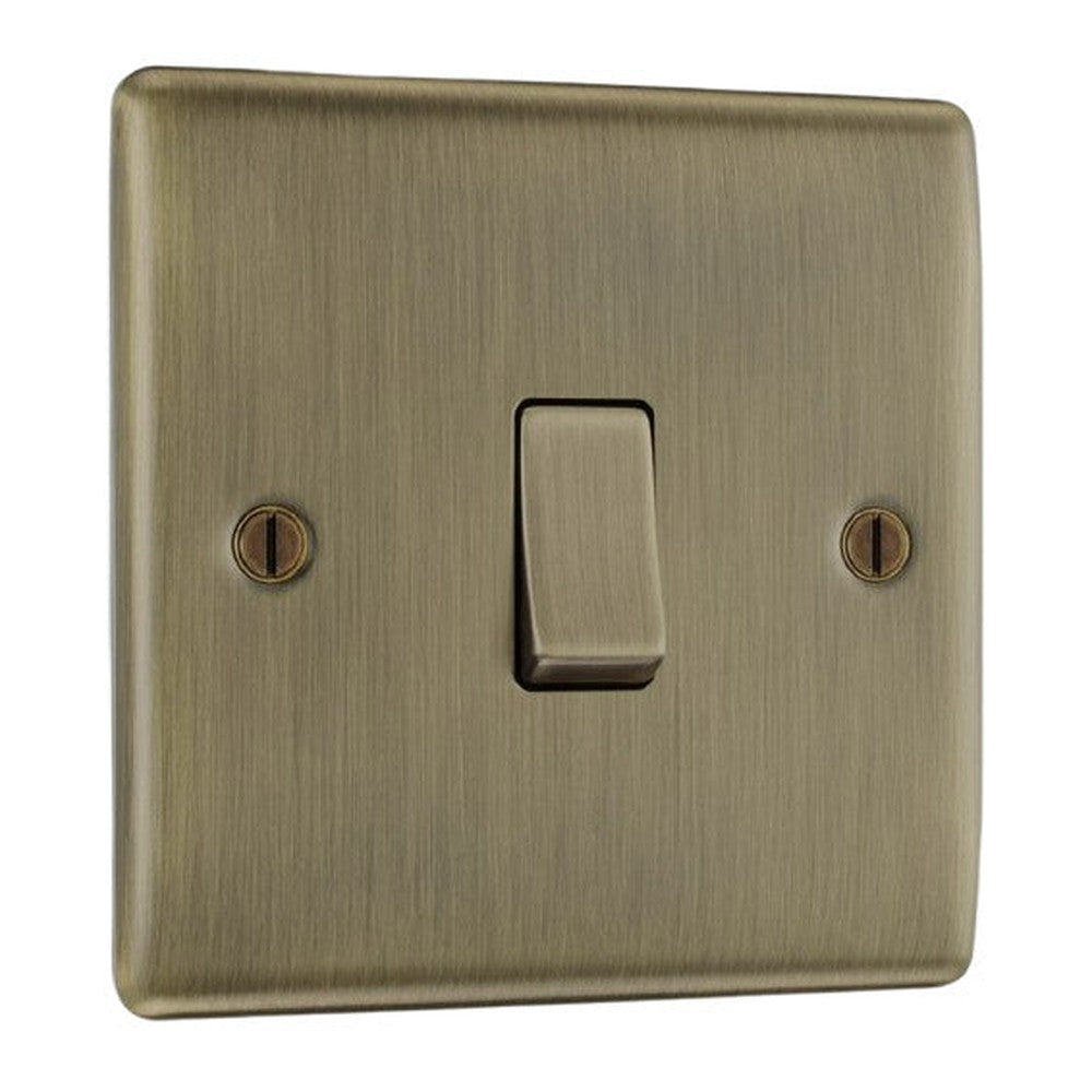BG Electrical Single Wall Light Switch, 2 Way, Raised and Slim Profile