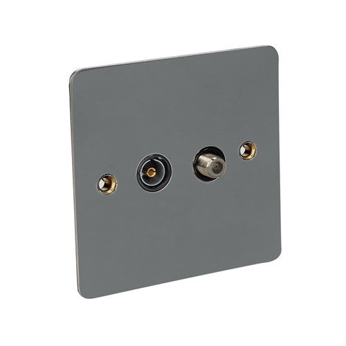 CED Black Nickel Switches & Sockets Flat Range - Axiom Electrical Flatplate