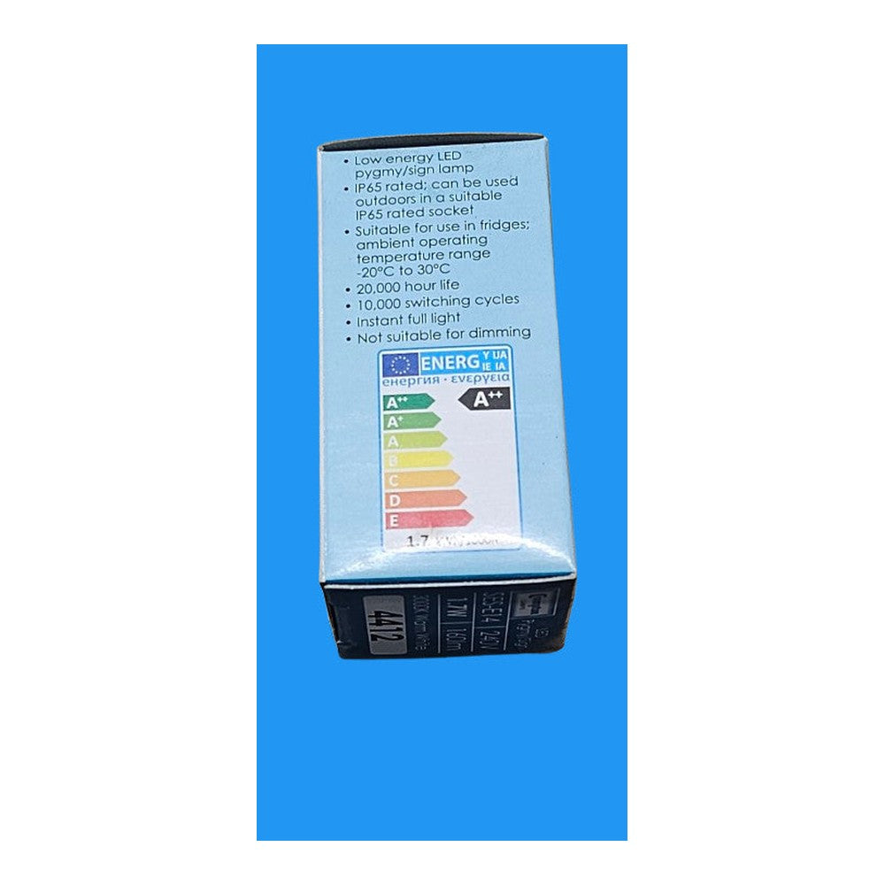 SES-E14 1.7W LED Pygmy/ Sign Bulb 160lm 240v 3000k Warm White 4412