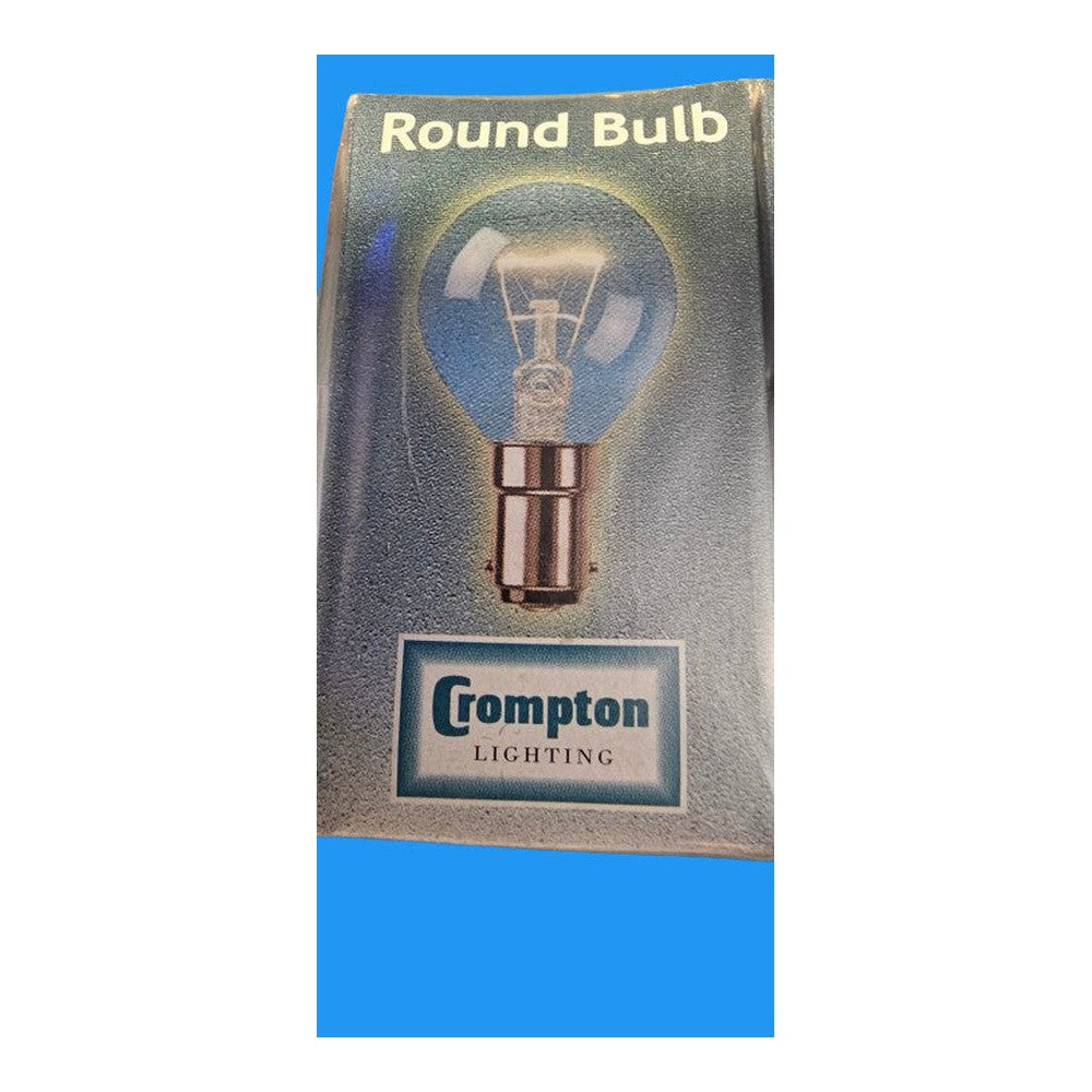 5 x SBC B15d 25w Crompton Round Bulb Lamp Clear 240v