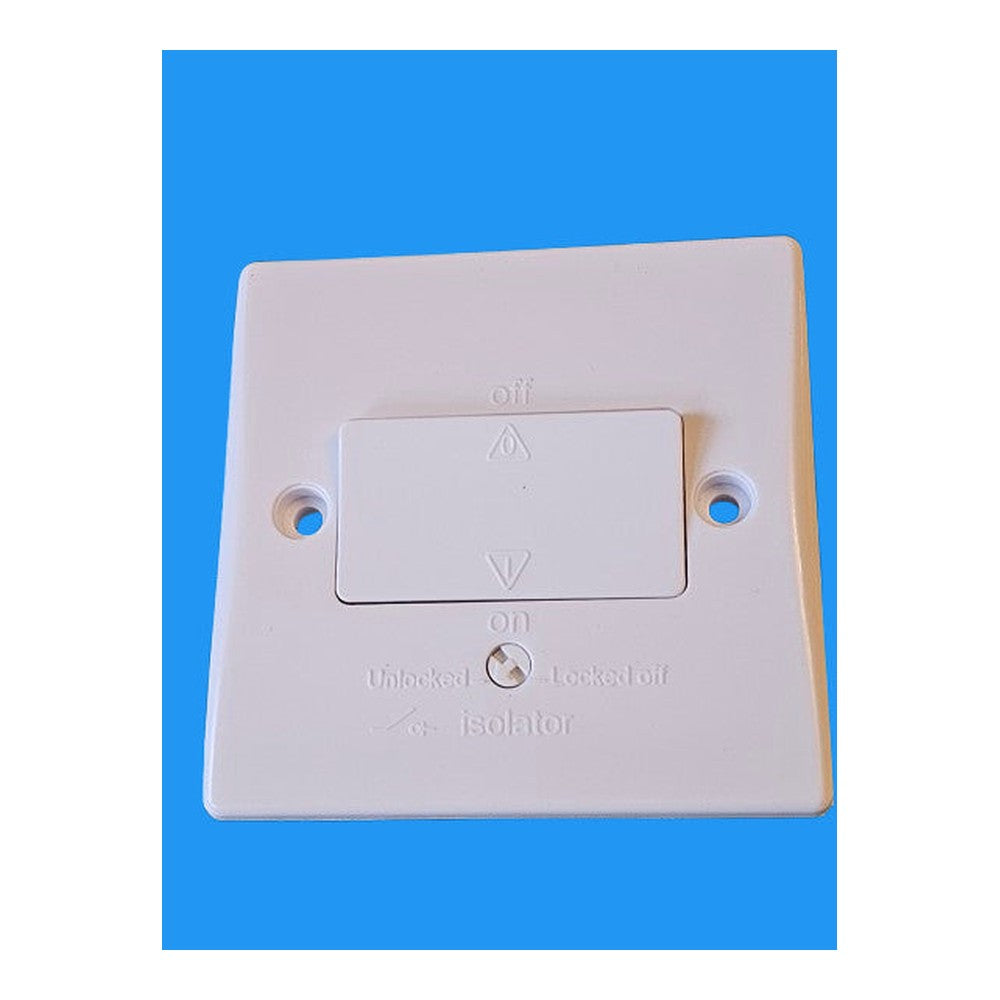 Alto AL8812 Fan Isolator Switch 3p Pole 10AX TP White Curve Bathroom Wall Switch