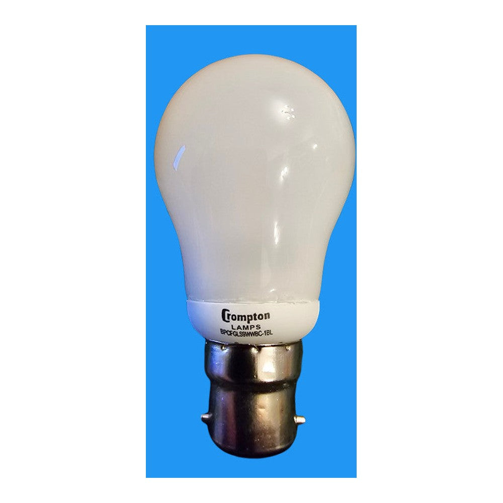 BC GLS 9W = 40W ( Pack of 2 ) Crompton Energy Saver Bulb Lamp 240v 432lm 2700k