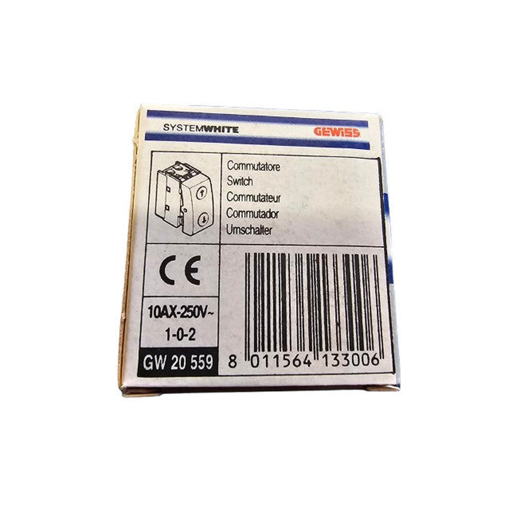 2x Gewiss gw20559 Switch 10AX 250V