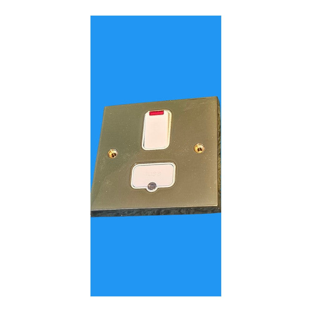 MK Switched Connection Unit Dule Pole 13A Switched Polished Brass K5361RPPBS
