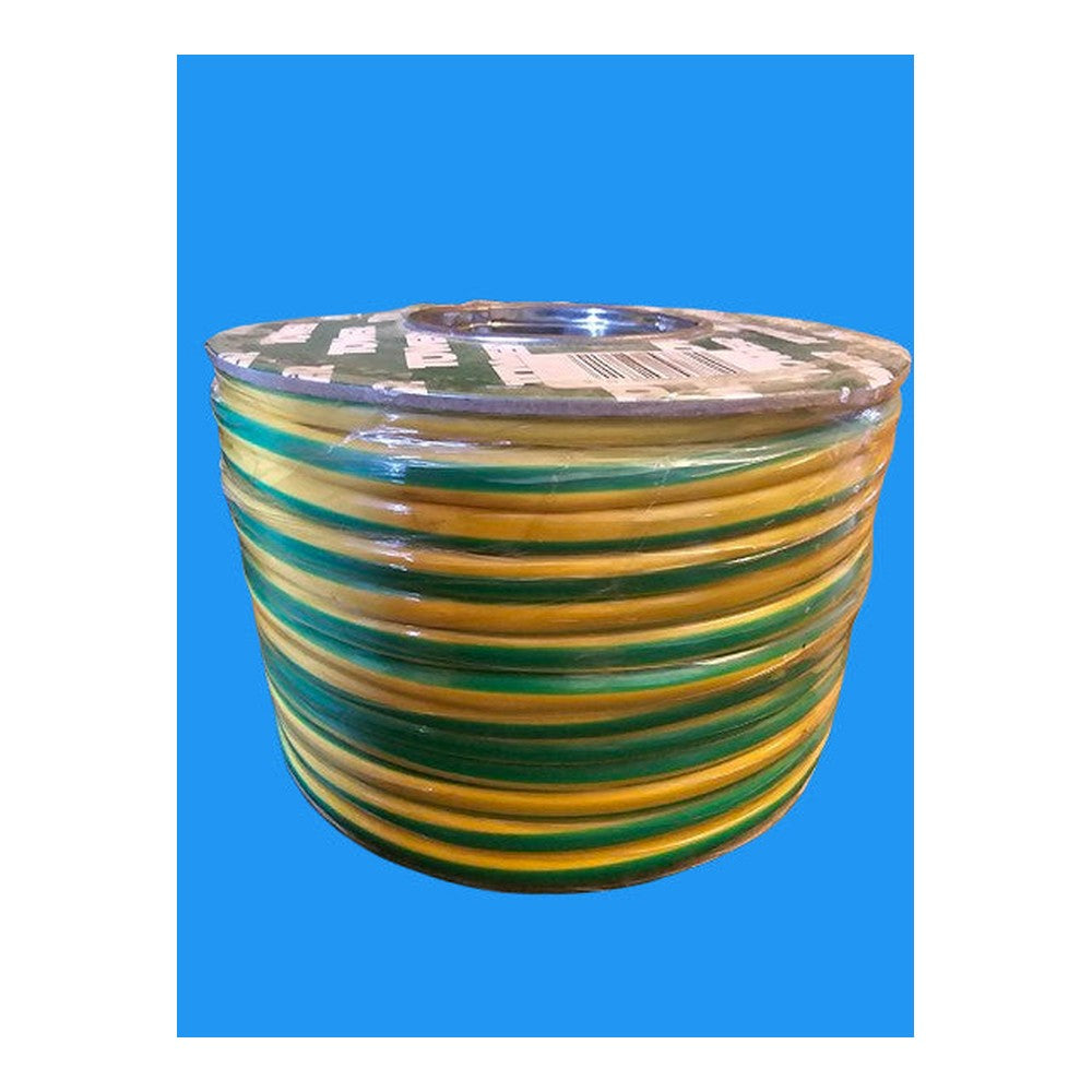 6Mm GREEN/YELLOW EARTH SLEEVING PVC CABLE TUBING PROTECTION ELECTRICAL