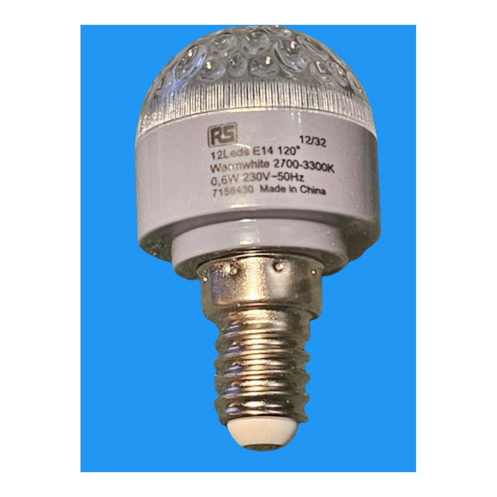 2 x E14 G35-12 LED Pygmp Lamp Bulb 0.6w Warm White Non-Dimmable