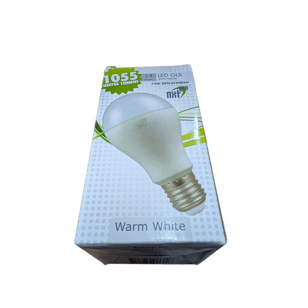 ES-E27 14W = 75W LED GLS Replacement Warm White Bulb 1055lm Next Generatition x2