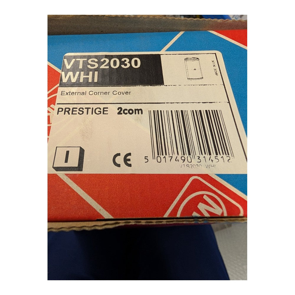 MK VTS2030WHI Prestige Trunking External Corner Cover 21.5cm