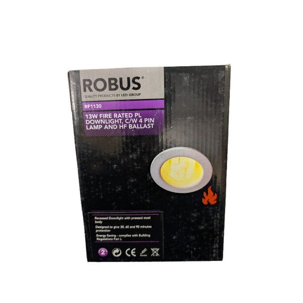 ROBUS RF1130 13W fire rated Downlight Includes Lamp and HF Ballast Pack Of 2
