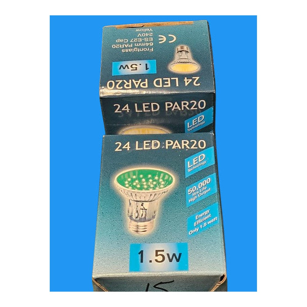 ES-E27 1.5w PAR 20 LED Yellow Green