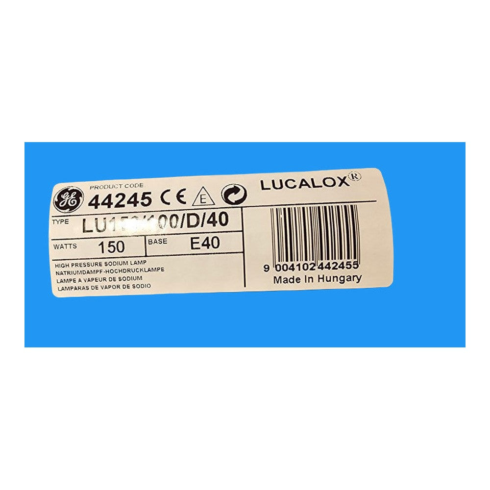 E40 150W G.E. Lucalox High Pressure Sodium Lamp Bulb LU150/100/D/40 General Elec