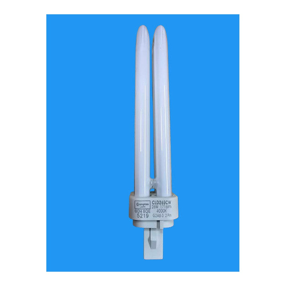 Crompton 2 Pin G24D-3 26w Cool White 4000k 1216Lm CLD26SCW
