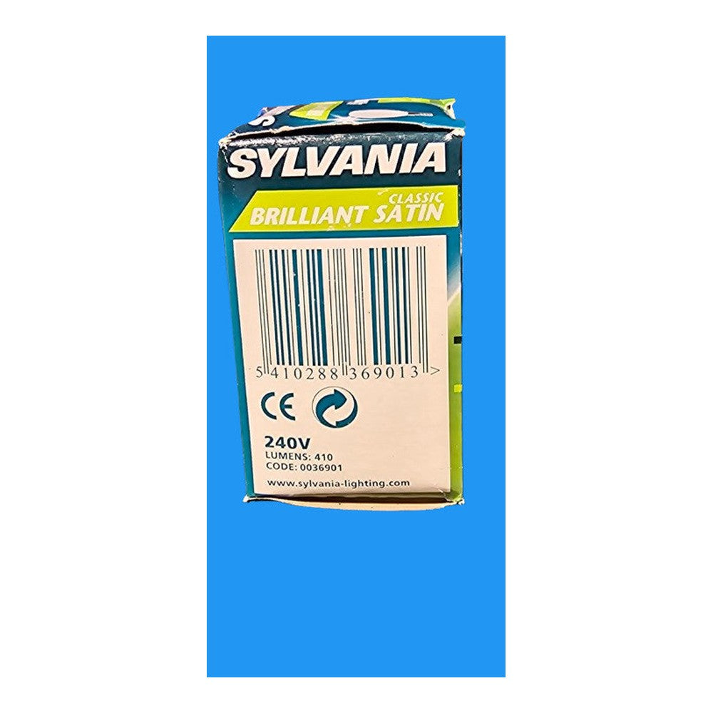 E14 40W ( Pack of 2 ) Sylvania Brilliant Satin Classic Bulb Lamp 410lm