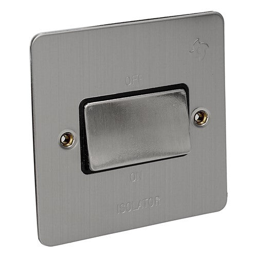 CED Satin Chrome Switches & Sockets - Axiom Electrical Fuse USB Cooker Flatplate