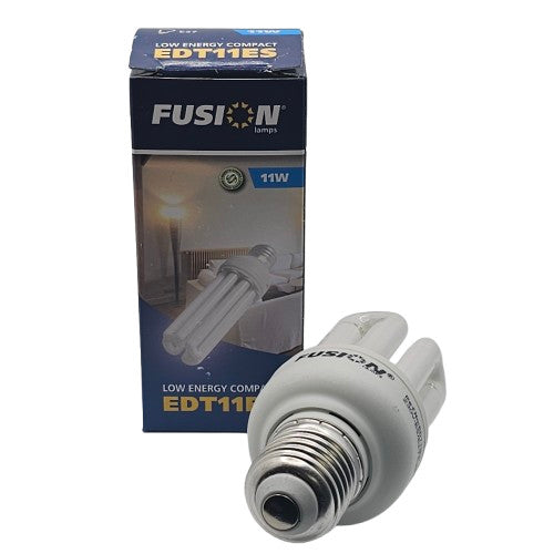 3 x E27 11W Fusion 230v Low Energy Compact 532lm 4000k Cool White 102mm x 47mmm