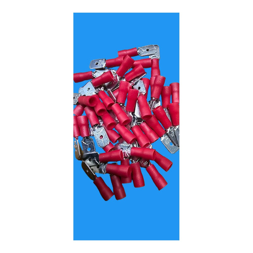 Red 6.3 10Amp 300V Push on Male Terminals Mcc-electrical