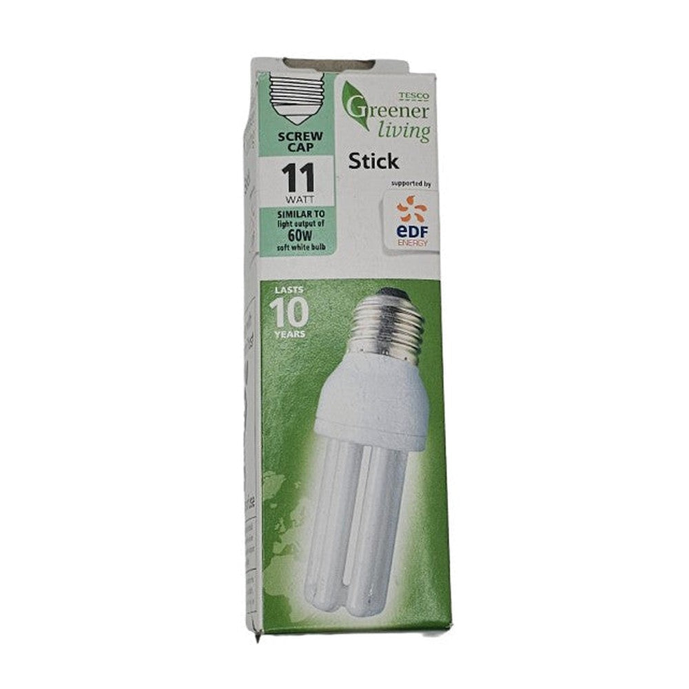 ES E27 11W (=60W) X 2 Low Energy CFL Stick Light Bulb 2700K Edison Screw Lamp