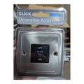 Fan Isolation Switch Black RockerClick Deco Victorian Satin Chrome 10A 3 Pole