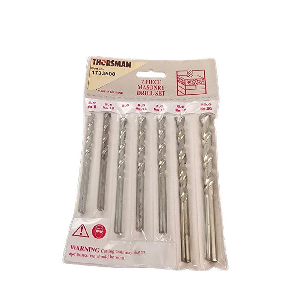 Thorsman 1733500 7 Piece Masonry Drill Bit Set 5.0 to 10.0