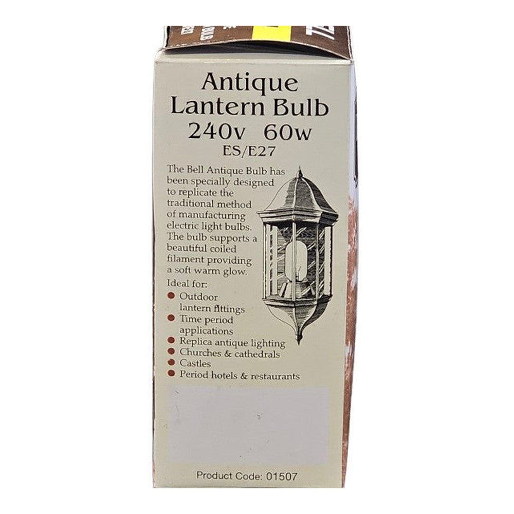 ES E27 60w Antique Lantern Bulb British Electric Lamps LTD