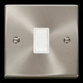 Switch 1 Gang DP 20A Satin Chrome White Insert Click Deco VPSC622WH (Pack of 2)