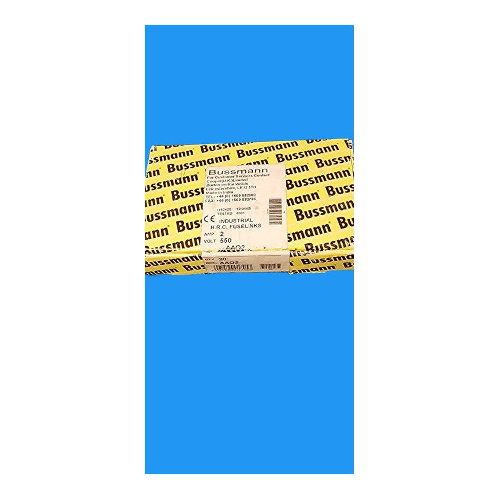 COOPER BUSSMANN 2 Amp AA02 Industrial HRC Fuselink 50V