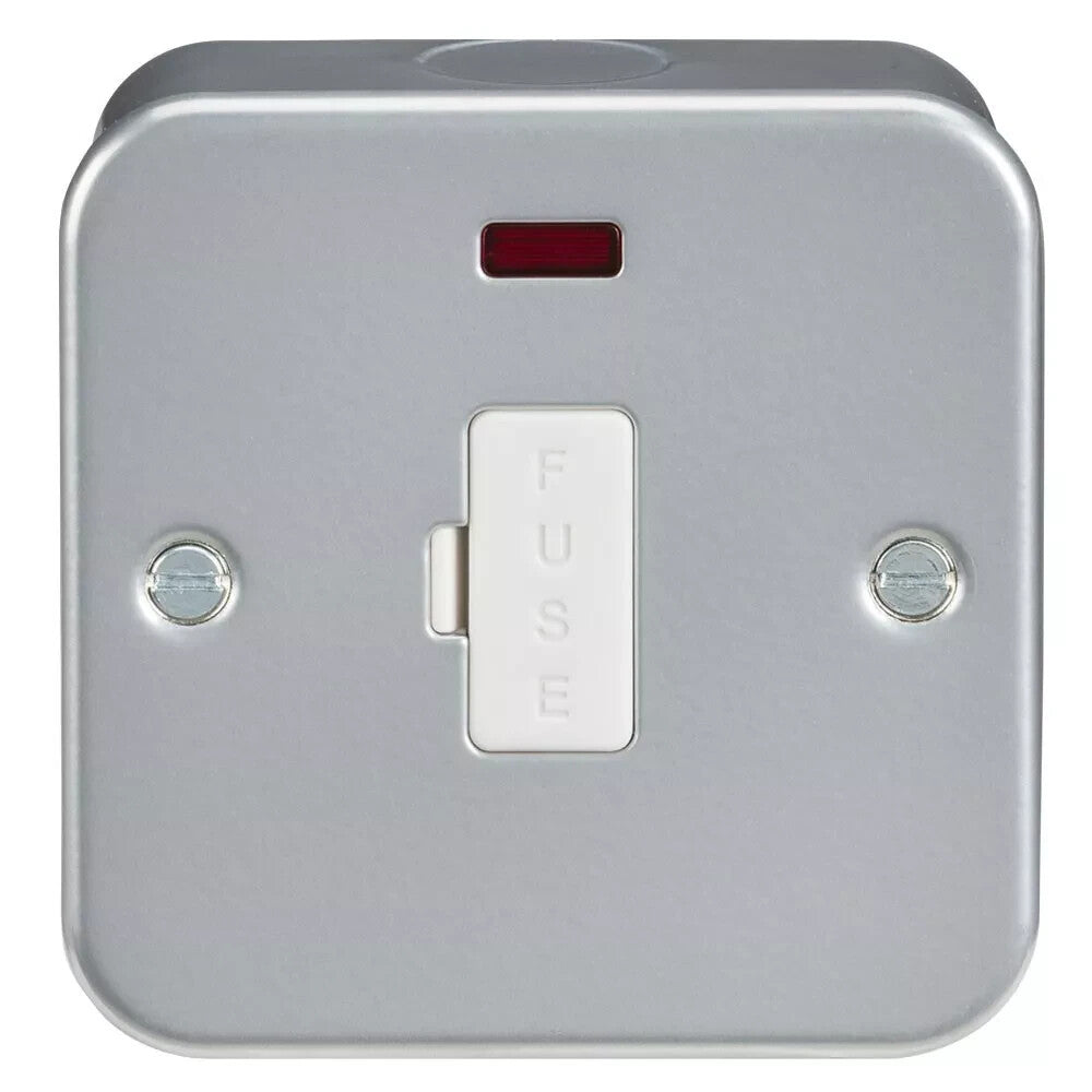 Knightsbridge Metalclad 13A Unswitched Fused Spur Fuse Connection Unit with Neon