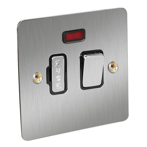 CED Satin Chrome Switches & Sockets - Axiom Electrical Fuse USB Cooker Flatplate