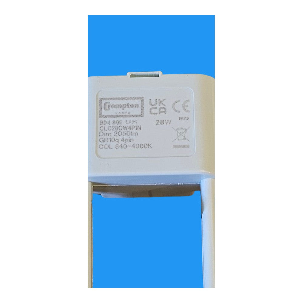 2D GR10q 4 Pin 28w Compact Fluorescent CC 840 4000k Cool White CLC28CW4PIN