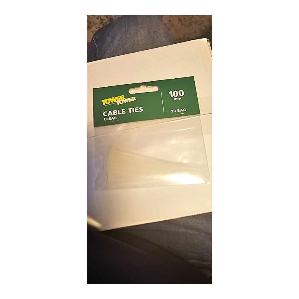 100mm Cable Ties Clips Clear