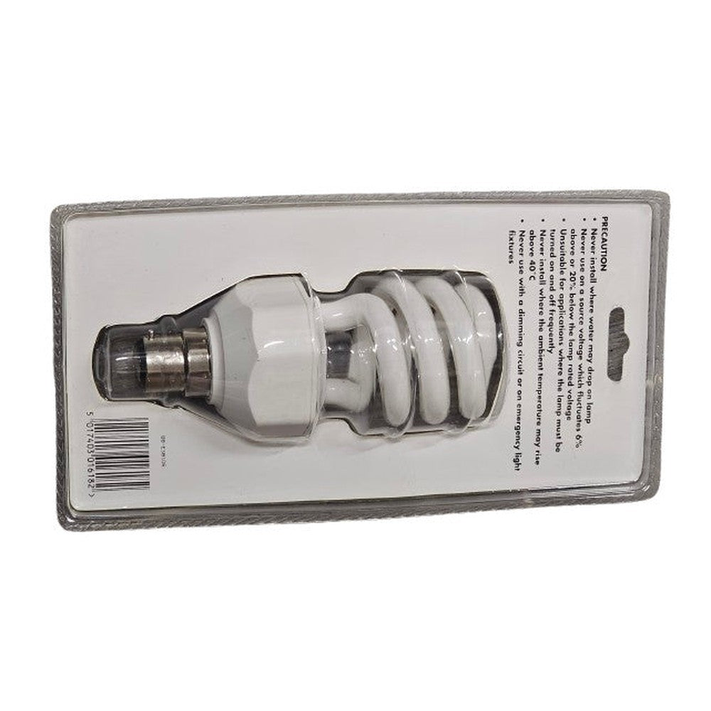 B22 20W = 100W Blackspur Compact Energy Saving Bulb 1000lm Colour 860
