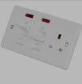 MK 45A DP Cooker Sw/Skt With Neon K5061 WHI ME Slimline Plus