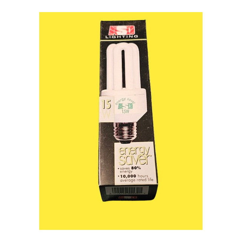 2 x ASD 15W E27 Energy Saver Bulb Lamp Non-Dimmable 10kh Flicker Free