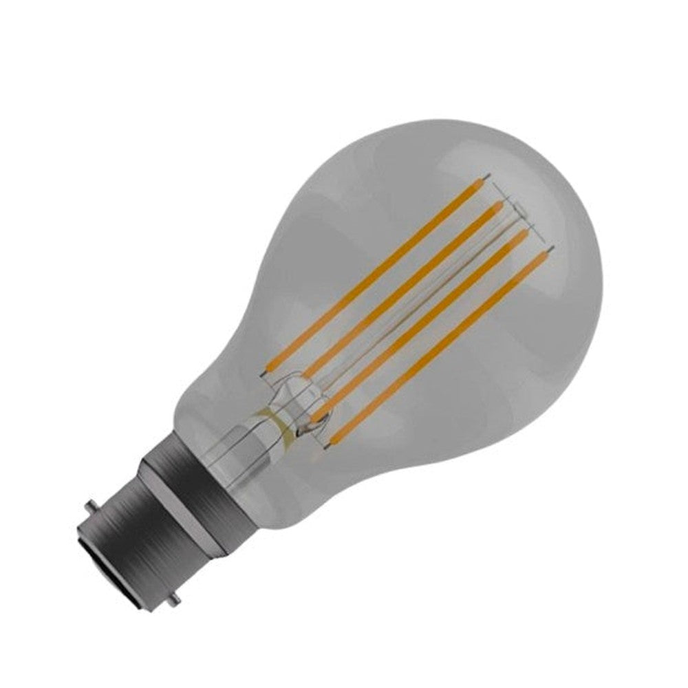 2 x Bell 8w 240V B22 BC Retro Clear Vintage Filament GLS 810lm Light Bulb 05302
