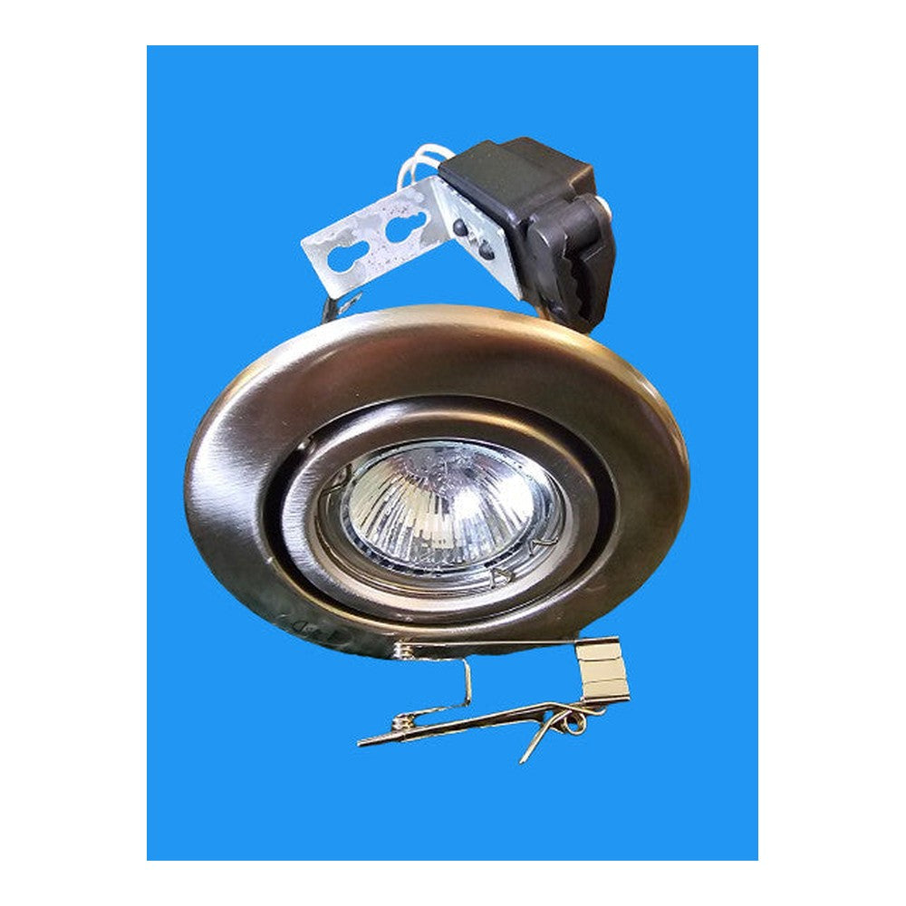 KSR Fire Rated Low Voltage Tilt Downlight Satin Chrome KSRFRD101 S