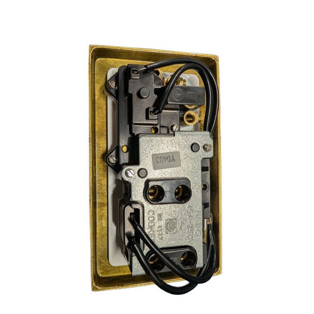 MK K5261 PBS Polished Brass Gold With White 45A Cooker Control Unit With Neon