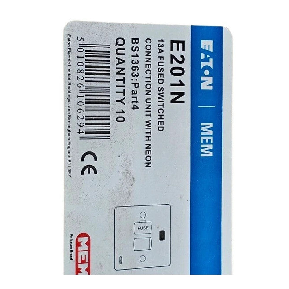 Eaton MEM White Switches & Sockets - Fused Switch, Unswitched