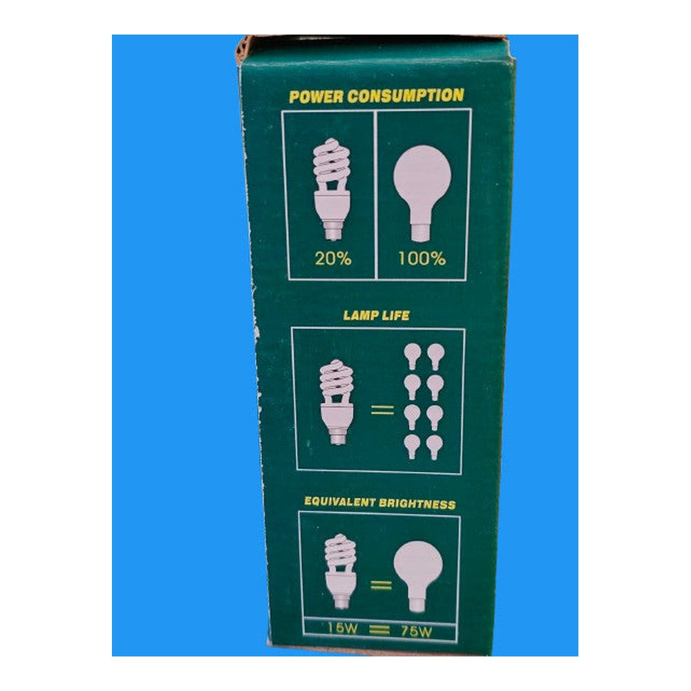 15w =75w BC Cap White Spial ECO-Lamp Energy Saver Compact Fluorescent  220-240V