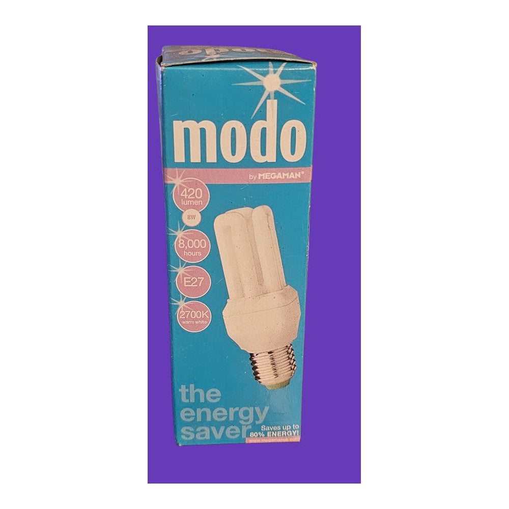 E27 8W ( Pack of 2 ) Megaman Modo 2700k Warm White Bulb Lamp 420lm 8000H