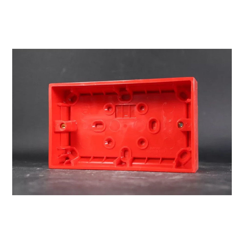 Surface Plastic Backbox Red Clipsal ET238 2G 25MM  Pack Of 5