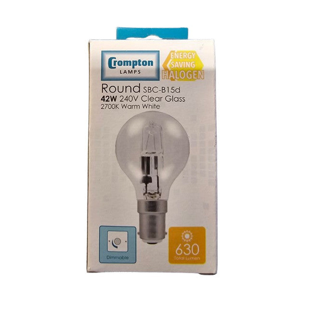 B15 Crompton 5 pack 42W 630lm Warm White Bulb EROU42CSBC