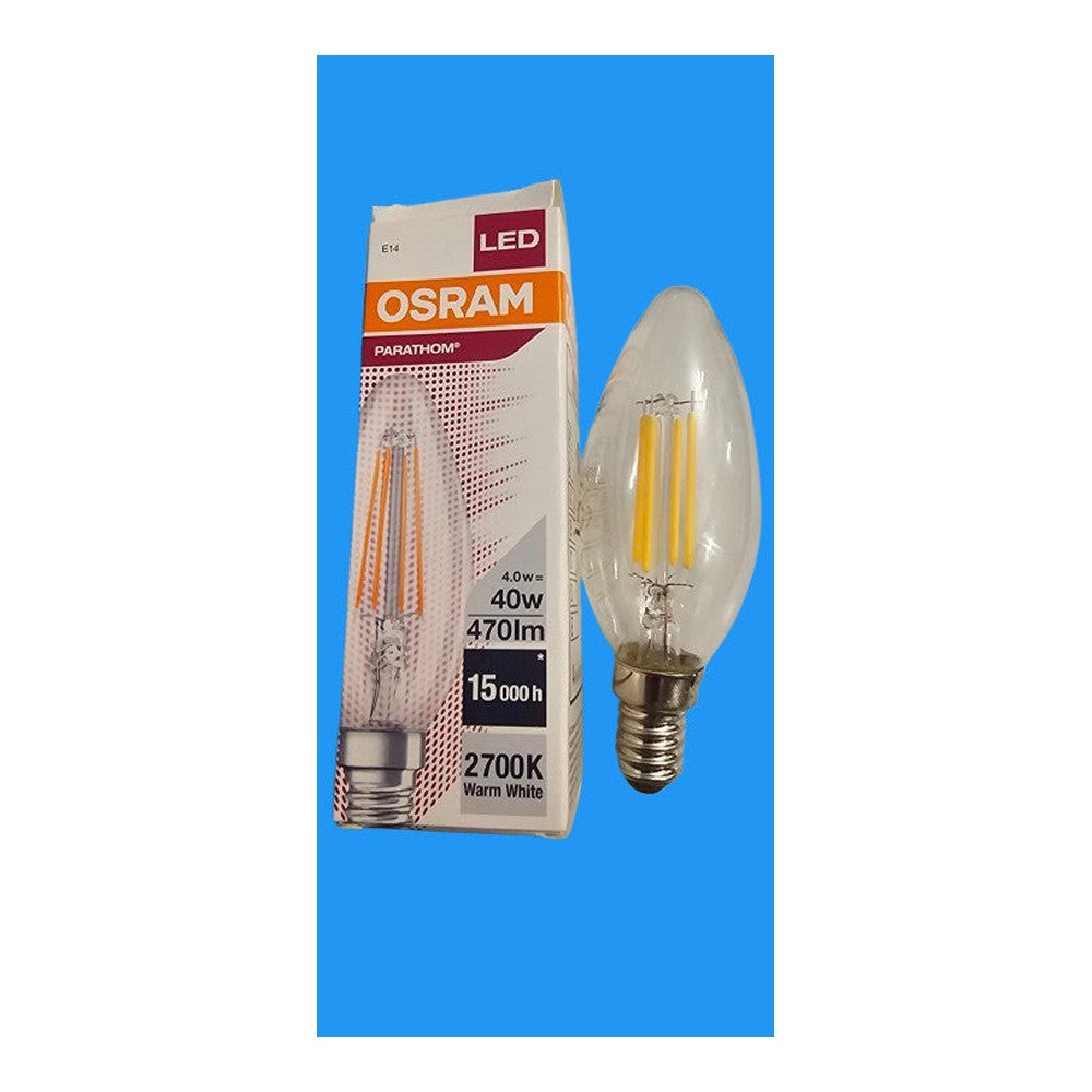 E14 4w = 40w Osram ( 3 Pack ) LED Bulb Lamp Candle 470lm Warm White 2700k