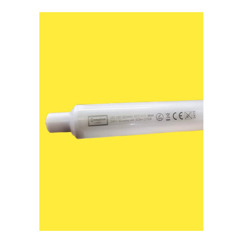Crompton 3.5w 4w 221mm LED Opal DET Tubular Lamp 30w Striplite SCC-S15 Cap