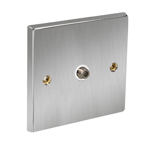 CED Satin Chrome Switches & Sockets - Axiom Electrical Fuse USB Cooker Flatplate