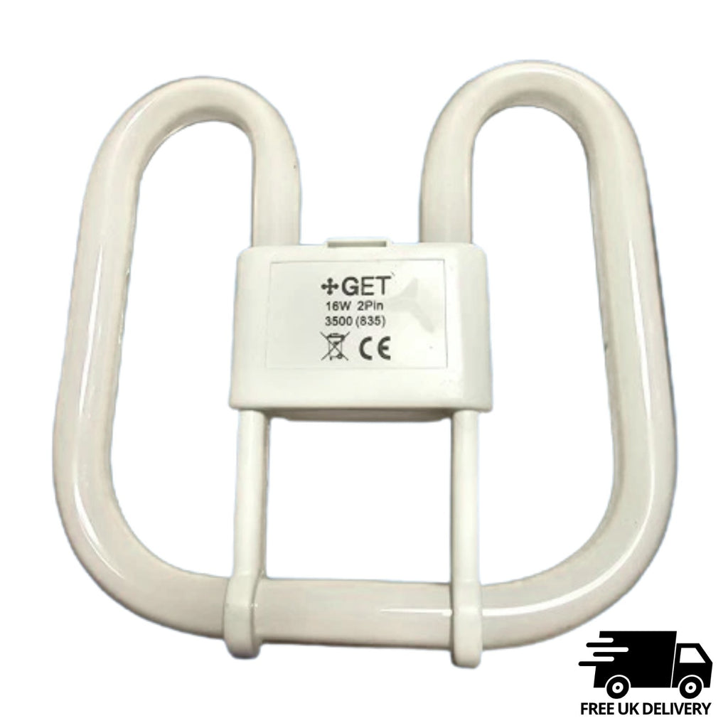 GET CFLDD16W8352P 16W 2 Pin White Low Energy Lamp Bulb